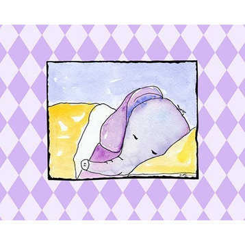Sleeping Baby II-Elephant, Ready To Hang Canvas Kid's Wall Decor, 8 X 10