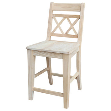 Canyon Collection Counter Height Double X-Back  Stool, 24"