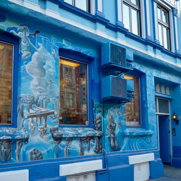 Fresque sur mur extérieur