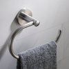 Elie Bathroom Towel Ring, Brushed Nickel