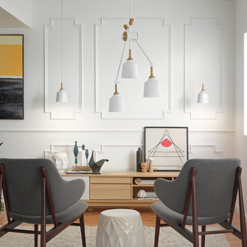 Kichler Lighting 43680WH Danika White Linear 3 Light Chandelier