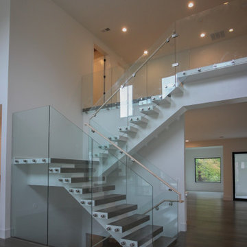 Project #80 | Mono-Beam Staircase with Glass Panels