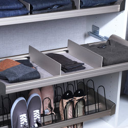 Elite Divided Pull-Out Shelf - Slate Fabric - Products