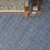 Echo Indoor/Outdoor Handmade Flatwoven PET yarn Blue/Ivory Area Rug, 4'x6'