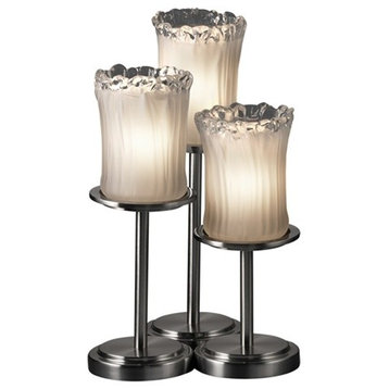 Justice Designs Veneto Luce Dakota 3-LT Table Lamp - Brushed Nickel