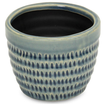 Blue Ceramic Pot - Small and Stylish