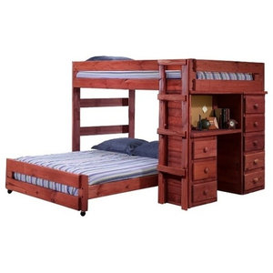 Twin Over Full Loft Bed With Desk End, Bunk Beds Pensacola Fl