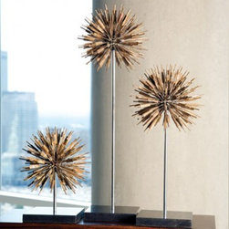 Large Golden Dandelion Sculpture | Pulp Home - Artwork