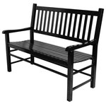 Shine Company - Shine Company Luna Glider Bench, Black - Create an inviting gathering place for family and friends with this Eden Garden Bench from Shine Company. This is the perfect compliment to any front porch, walkway, garden or deck. Spend some time outdoors and watch the kids play, or invite the neighbors over for a visit. This sturdy cedar bench features an arched back design and ample 45-inch seating area.