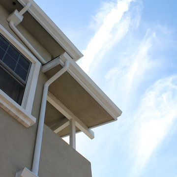 White Fascia Wrap, Angle Face Gutters with Stain Guard, Redondo Beach