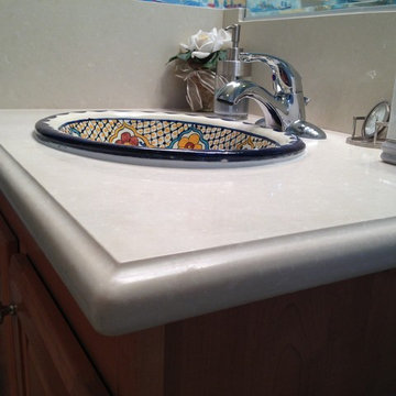 Caesarstone vanity with Ogee bullnose Edge detail