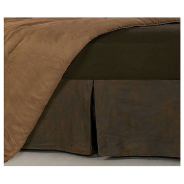 Faux Leather Twin Bed Skirt