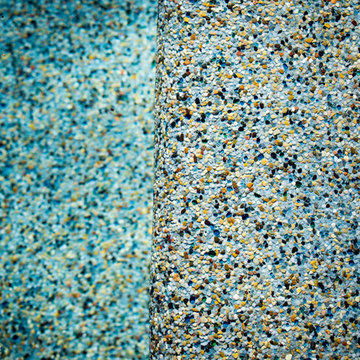 Pebble Bottom Pool - StoneScape Mini Pebble Tahoe Blue