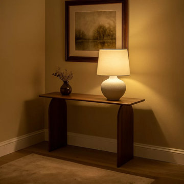 Japandi Walnut Entry Console for Calm, Modern Living