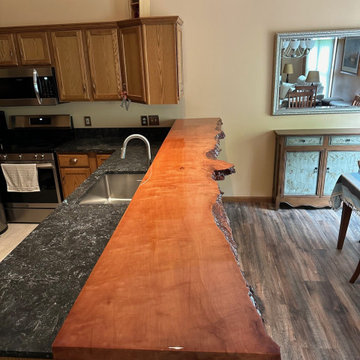 Bathroom & Kitchen Cambria with a Live Edge Bar!