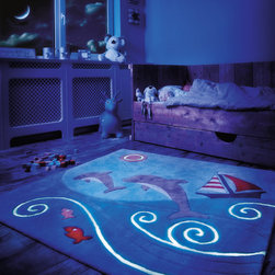 Dolphins Glow in the Dark Kids Rug - Kids Rugs