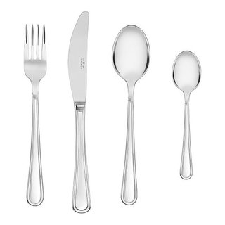 Guy Degrenne - Verlaine 5 Piece Flatware Set, Stainless Steel Mirror Finish  Cutlery