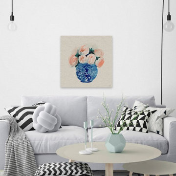 "Pretty in Peach" Painting Print on Wrapped Canvas