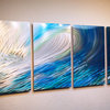 "Wave Wall Art Abstract Sculpture" Metal Wall Art by Miles Shay, 4-Piece Set
