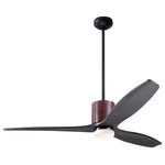 The Modern Fan Co. - LeatherLuxe Fan, Bronze/Chocolate, 54" Ebony Blades With LED, Wall Control - From The Modern Fan Co., the original and premier source for contemporary ceiling fan design: the LeatherLuxe DC Ceiling Fan in Dark Bronze and Chocolate Leather with Ebony Blades, 17W LED Light and choice of control option.