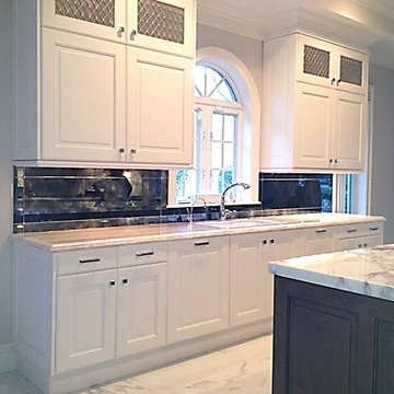 Kitchen Backsplash - Antique Mirrors by Manor Mirror