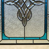 Tiffany Style Stained Glass Clear Beveled Window Panel 16" x 24"