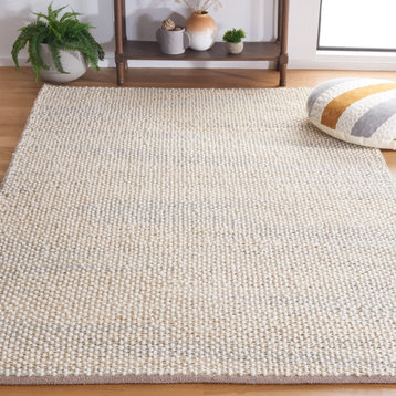 Safavieh Couture Natura Collection NAT221 Rug, Natural/Light Gray, 6'x6' Square