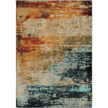 Oriental Weavers Sedona 6365A Blue/Red Area Rug 7'10 X 10'10