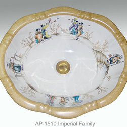 Hand Painted Drop-in Sinks by Atlantis Porcelain Art - Products