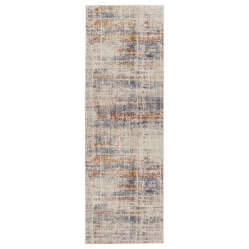 Vibe Aerin Abstract Multicolor and White Area Rug, 2'9"x8'