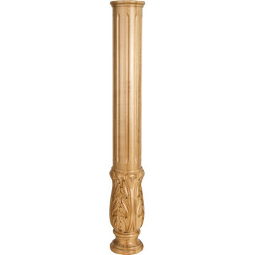 Hardware Resources FP1 35" Tall Acanthus Fireplace Column - Natural Alder