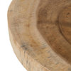 East at Main Merrill Brown Round Teakwood Accent Table