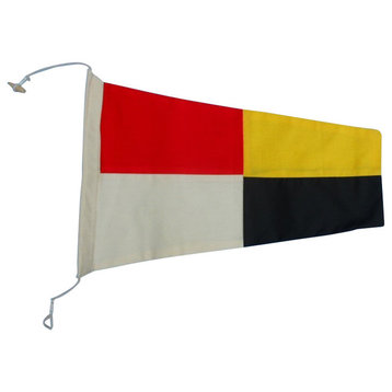 Number 9, Nautical Cloth Signal Pennant Decoration, 20''