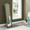 Bowery Hill Metal Framed Standing Mirror in Sand Black Finish