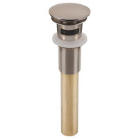 SinkSense 1.5" Pop-Up Sink Drain, Nickel, Overflow