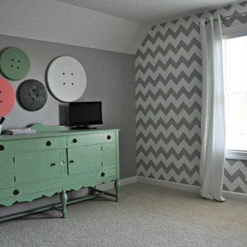 Modern Chevron Wall Stencil Projects
