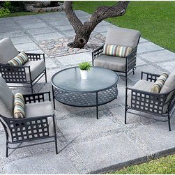 Lynnfield 5pc Chat Set - Outdoor Lounge Sets