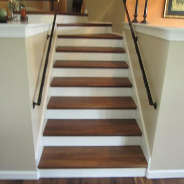Walnut Natural DIY Staircase Remodel