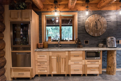 Mountain style kitchen photo in Vancouver