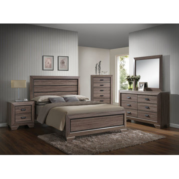Lyndon Bed, Weathered Gray Grain, Queen