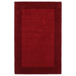 Kaleen - Kaleen Regency Collection Dark Red Area Rug 5'x7'9" - Regency offers an array of beautiful and elegantly subtle tones for today's casual lifestyles. Choose from rich, timeless hues shaded with evidence of light brush strokes. These 100% imported wool, hand-loomed rugs, along with Kaleen's Signature cotton canvas backing, are sure to add comfort and warmth to any setting. The available array of colors are sure to quench any designer's vision. Every Regency collection rug is hand-finished by a talented craftsman. Hand-loomed from 100% imported wool makes each of these rugs the perfect choice to use in heavy traffic areas, providing you year after year of timeless beauty. Custom sizes Available.