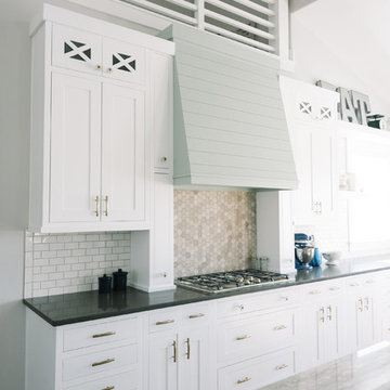 Fresh, Modern Farmhouse + Coastal Kitchen