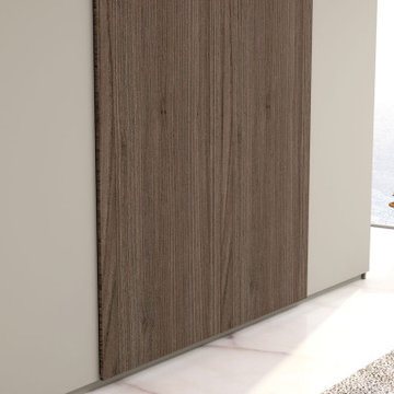 Freestanding Sliding Fitted Wardrobe in Aluminium Lava by Inspired Elements