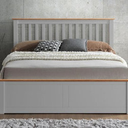 Love Sleep Wooden Ottoman in Grey - Panel Beds