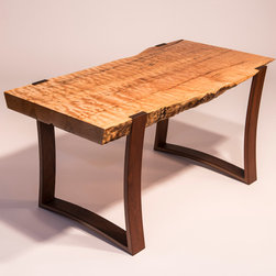 Curly maple and ipe live edge coffee table - Coffee Tables