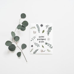 Happy Birthday Botanic Greeting Card - Accessories and Decor