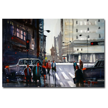 'Busy City - Chicago' Canvas Art by Ryan Radke
