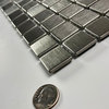 Stainless Steel 0.75 in. x 0.75 in. x 0.125 in. Square Mosaic Tile in Silver