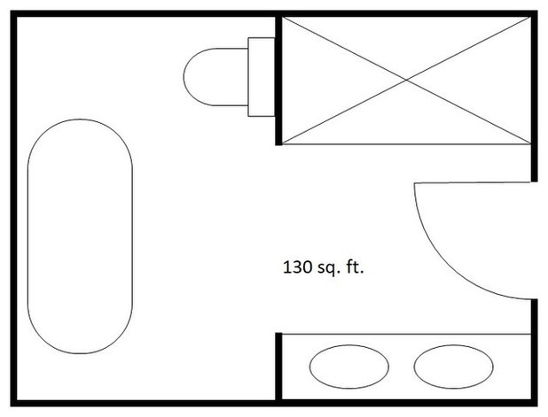 How to Lay Out a 100 Square Foot Bathroom 