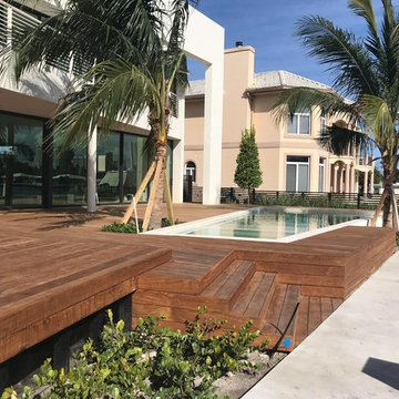 Multilevel Ipe Deck overlooking the water